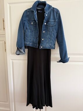 Polo by Ralph Lauren Black Ribbed 3/4 Long-Sleeve Maxi Dress.S (fits XS to me)